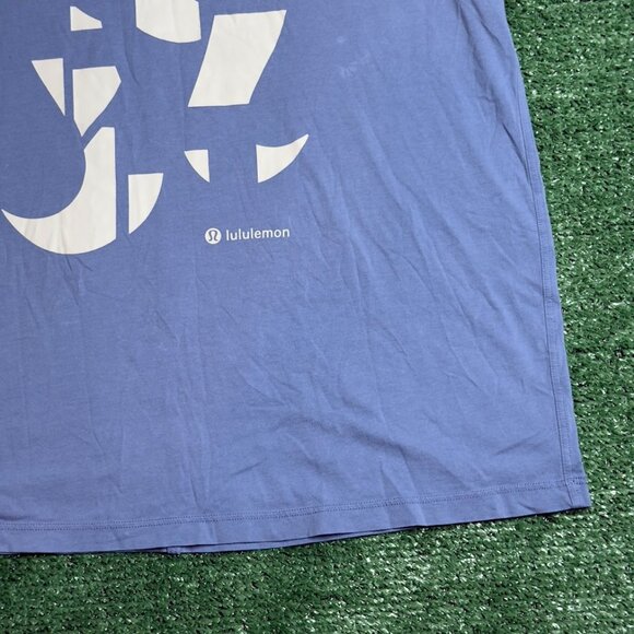 Lululemon All Yours Cotton Oversized Water Drop Blue Training T-Shirt Size 12 - Picture 4 of 11